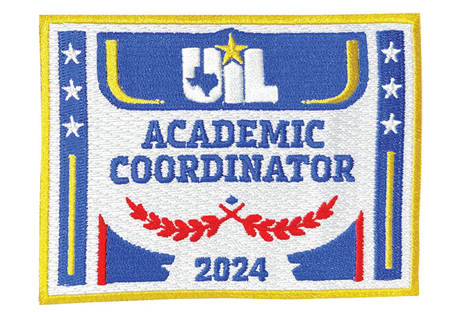 2026, 2025 and 2024 UIL Academic Coach Coordinator Patches