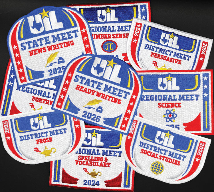 2026, 2025 and 2024 UIL Academic Patches - Events N thru S
