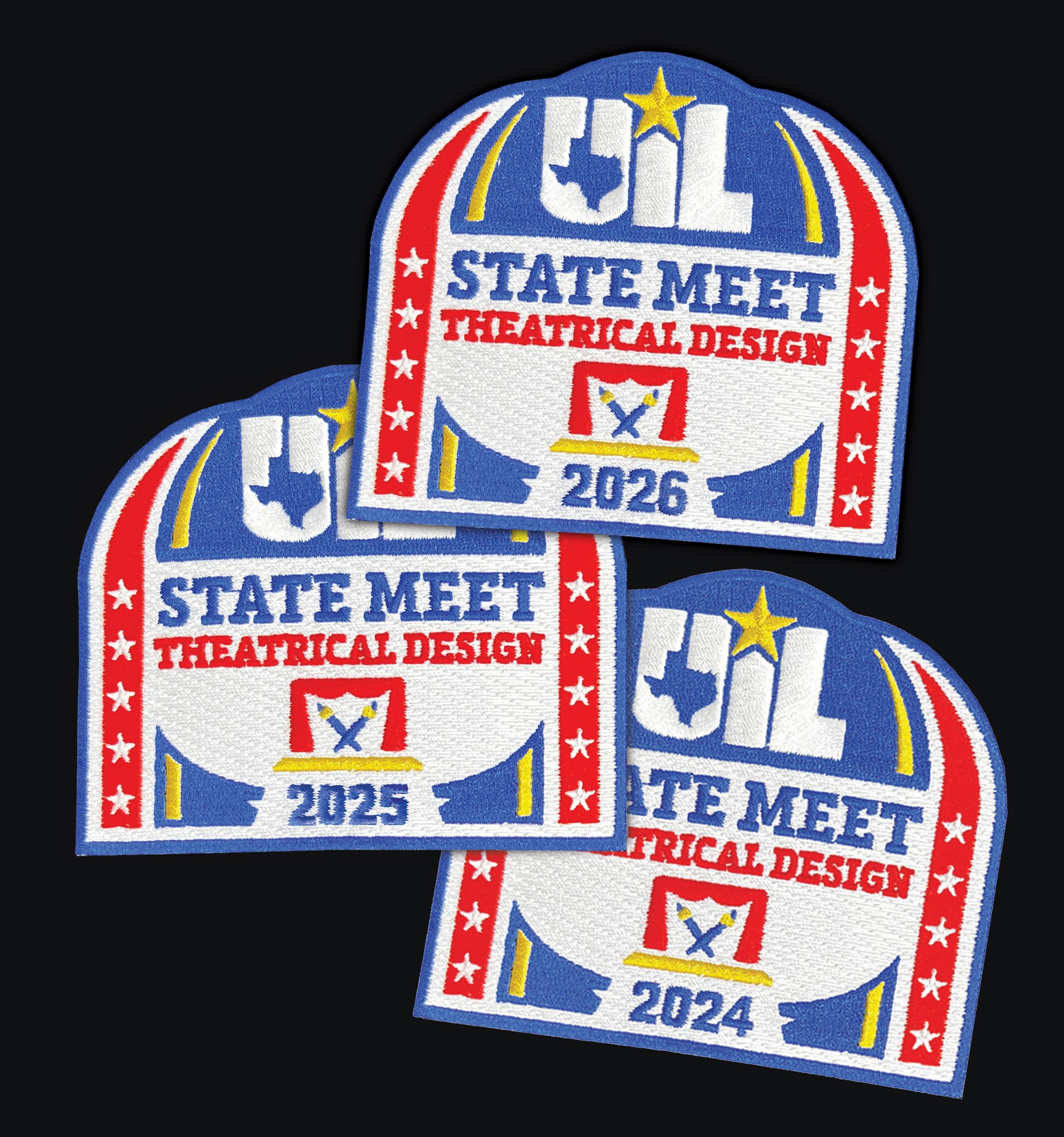2025 and 2024 UIL State Meet Theatrical Design Patches