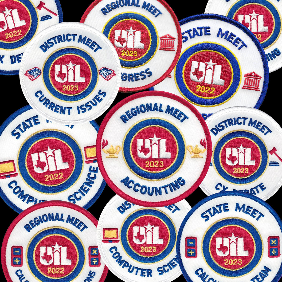 2023 and 2022 UIL Academic Patches - Events A thru C