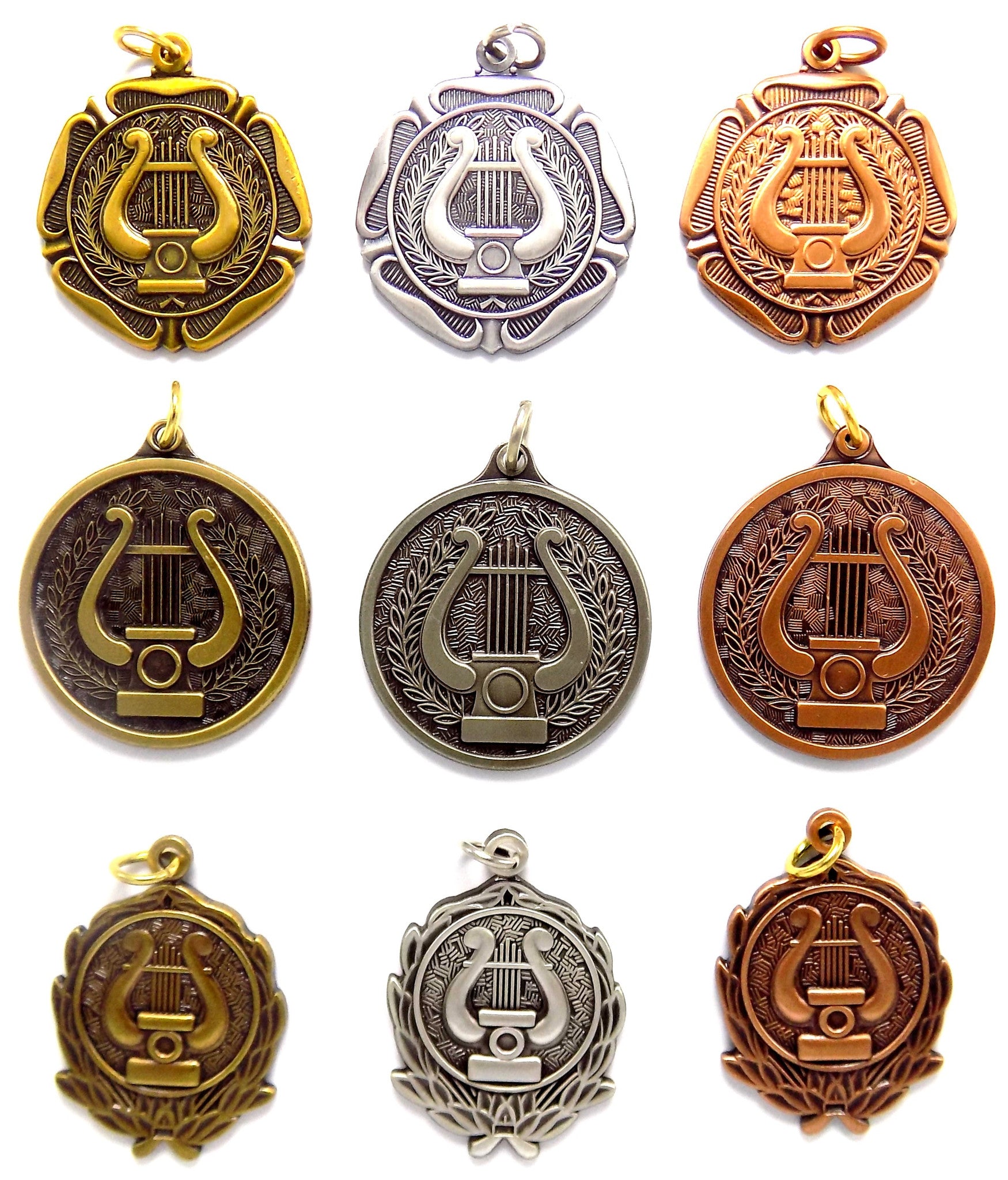 Music Lyre Medals