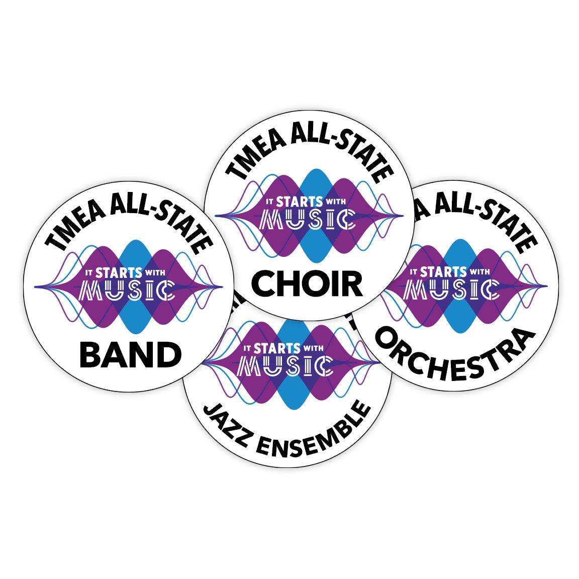 TMEA All-State "IT STARTS WITH MUSIC" Decals
