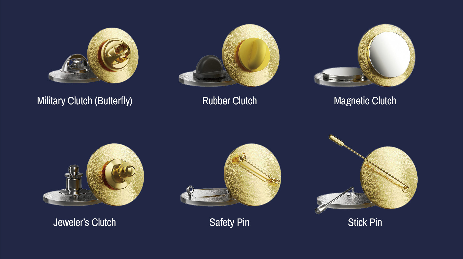 Pin Backing Options