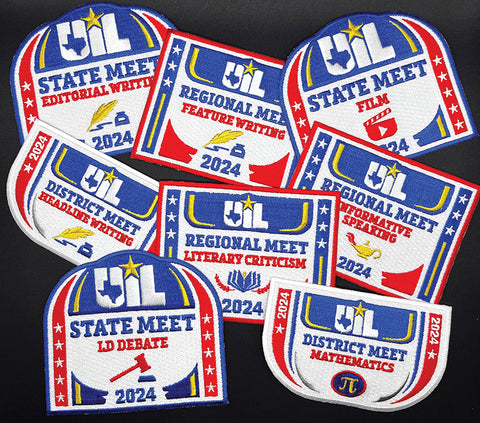 2024 UIL Academic Patches - Events E thru M