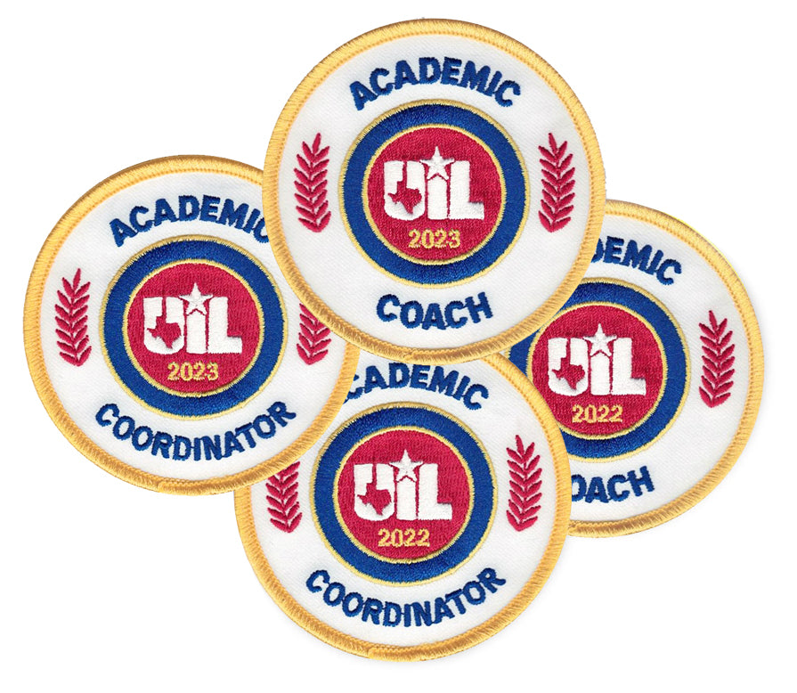 2023 and 2022 UIL Academic Coach Coordinator Patches