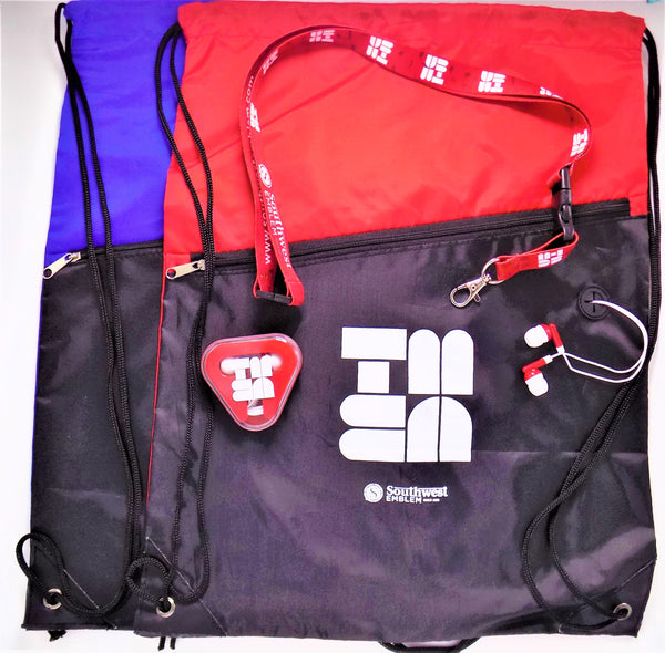 TMEA Backpack, Lanyard & Earbuds