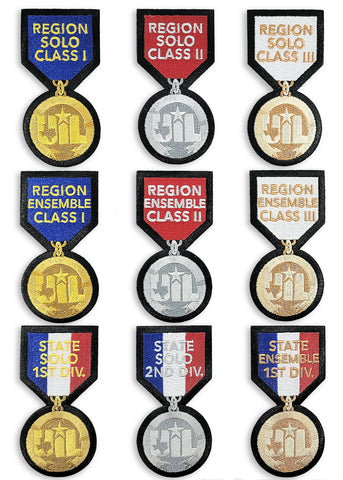 Patches Representing Regional & State Medals